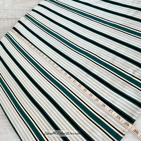 J.Crew teal/blue silk striped infinity scarf *shop@iamwarrior - Picture 8 of 12